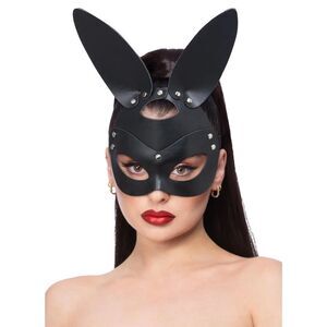 Fever Rabbit Faux Leather Mask / Black